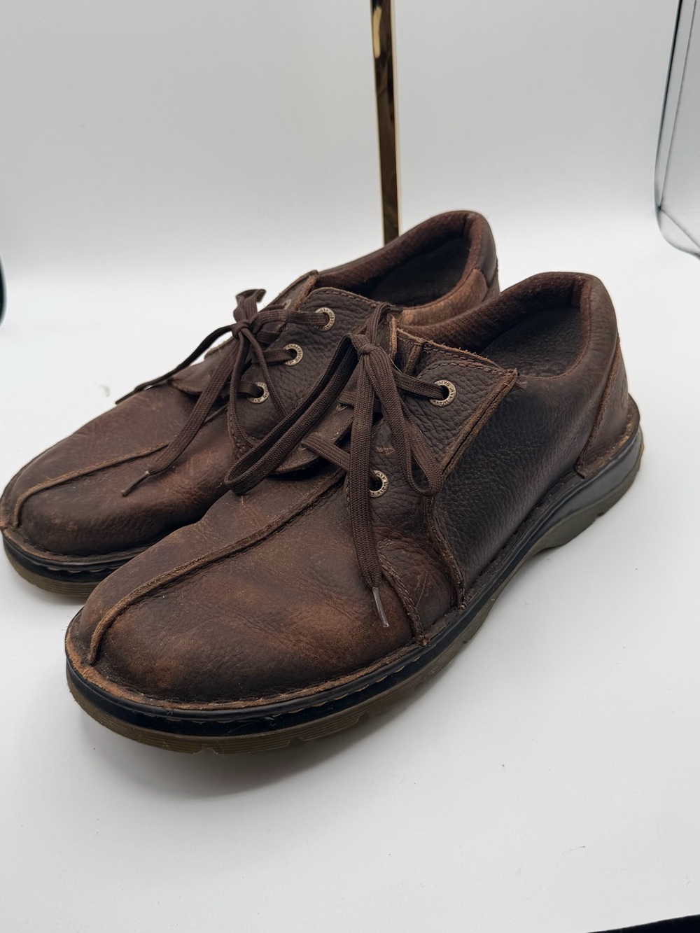 Dr. Martens Men's Brown Leather Lace-Up Oxfords